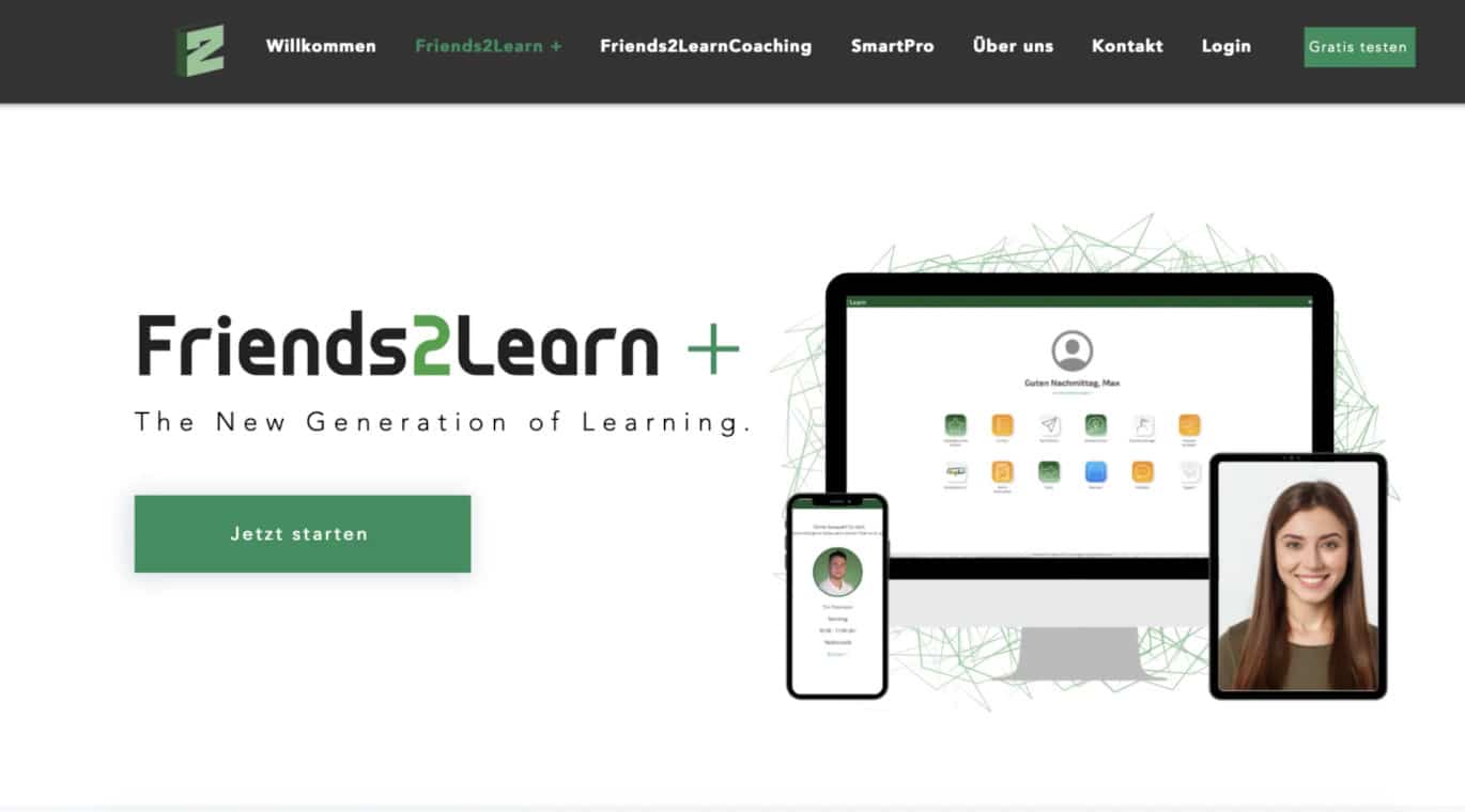 Friendslearn Friends2Learn starten mit effizienter Nachhilfe für Schüler:innen